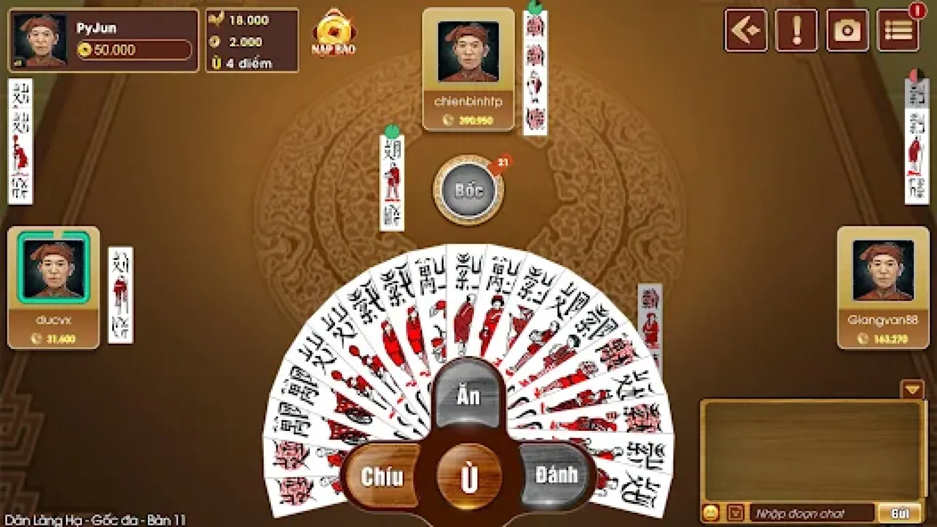 Tận dụng cơ hội thực hiện cước ù (game) chắn - Manclub Tận dụng cơ hội thực hiện cước ù (game) chắn - Manclub